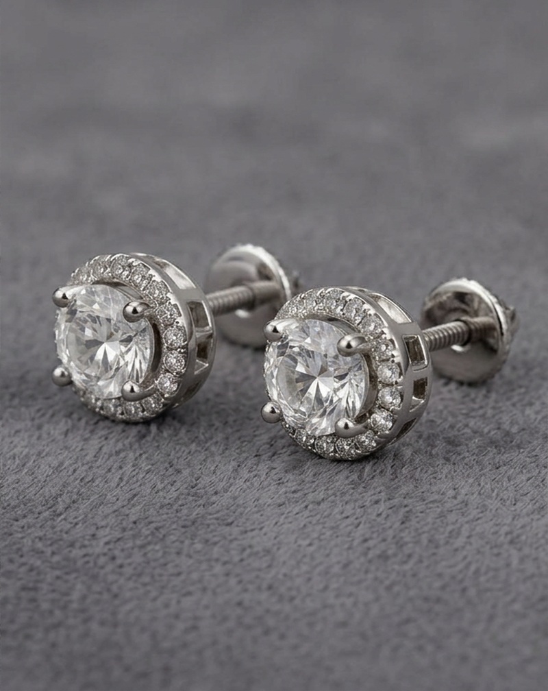 Halo Studs 1ct thumbnail 2